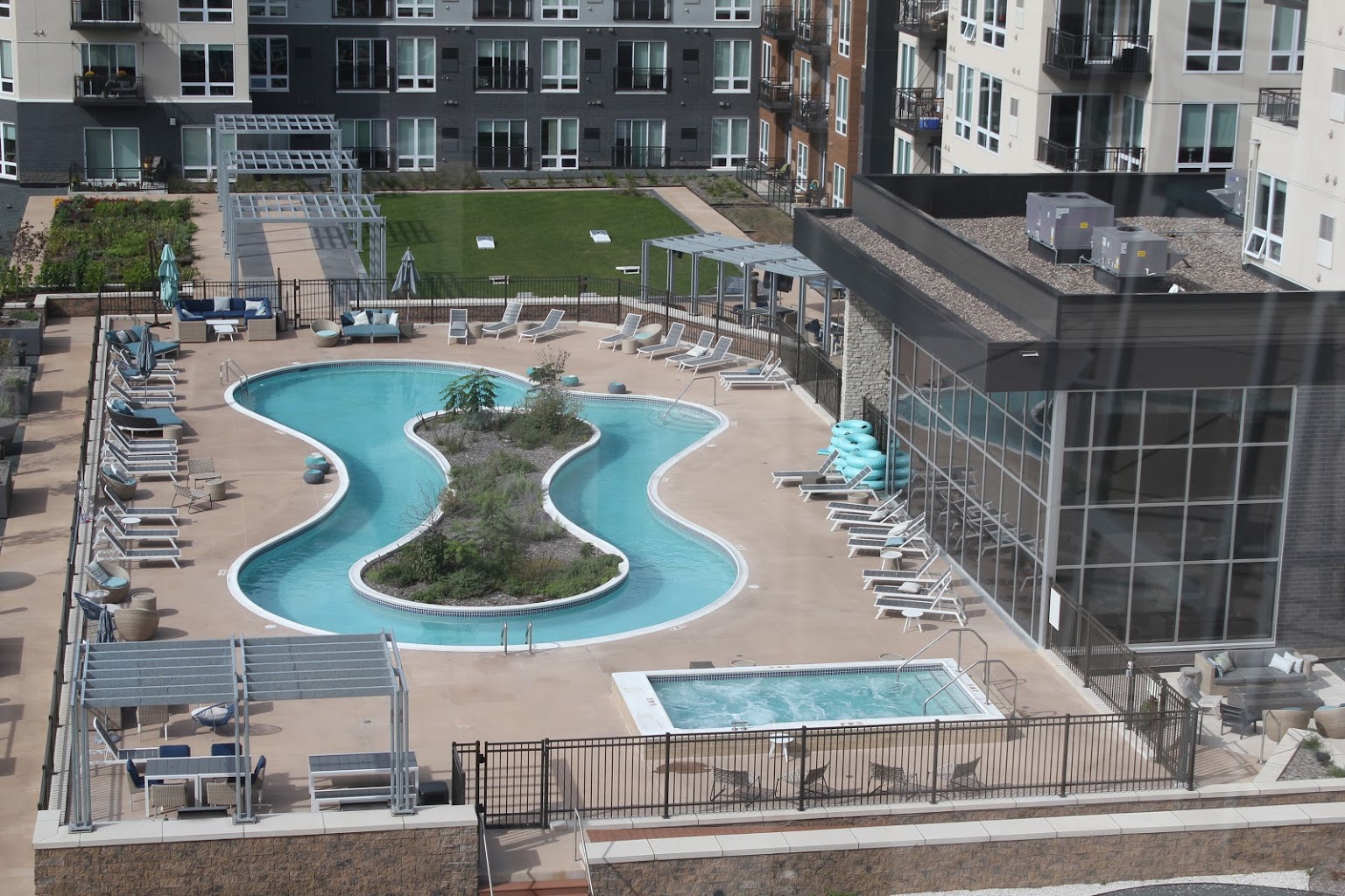Talo Apartments pool from above