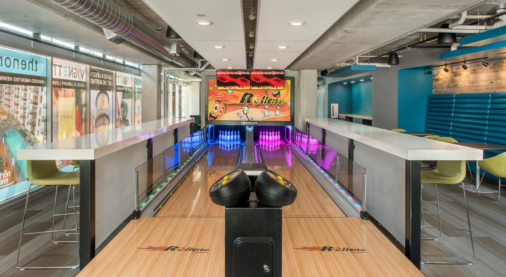 The North End mini bowling alley