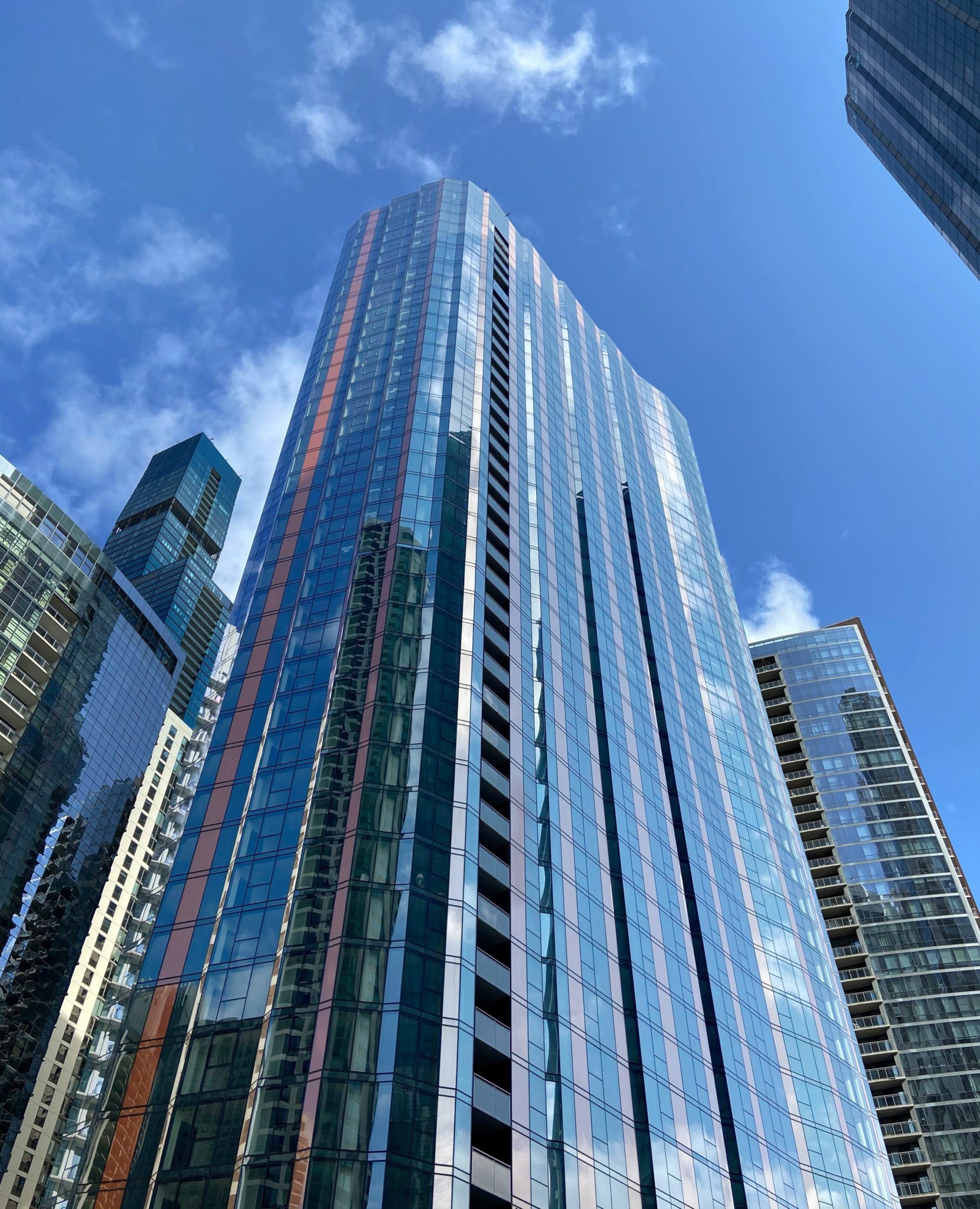 Cascade view of building